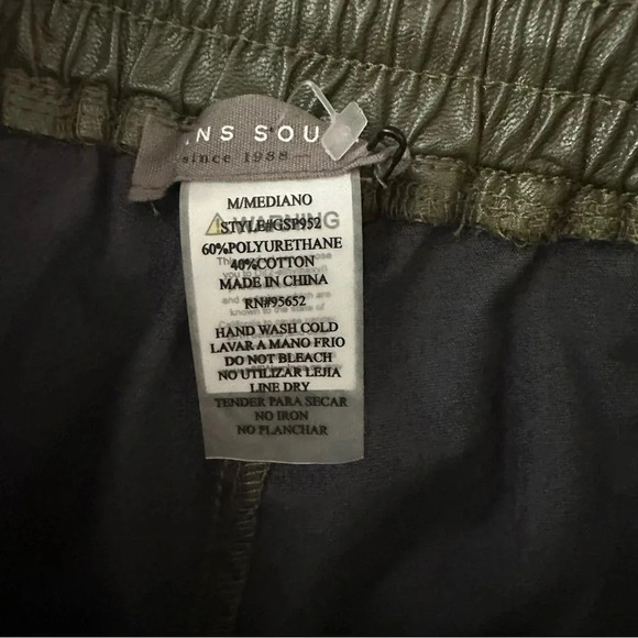 Sans Souci Women’s Dark Green Tapered Ankle Jogger Pants with Ties Size M NWT - Picture 5 of 8